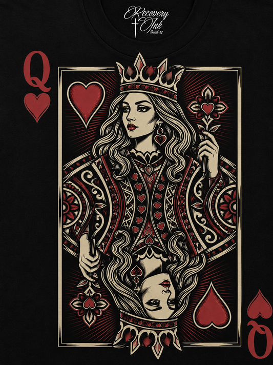 Recovery Ink™ Queen of Hearts Premium Cotton Blend T-Shirt