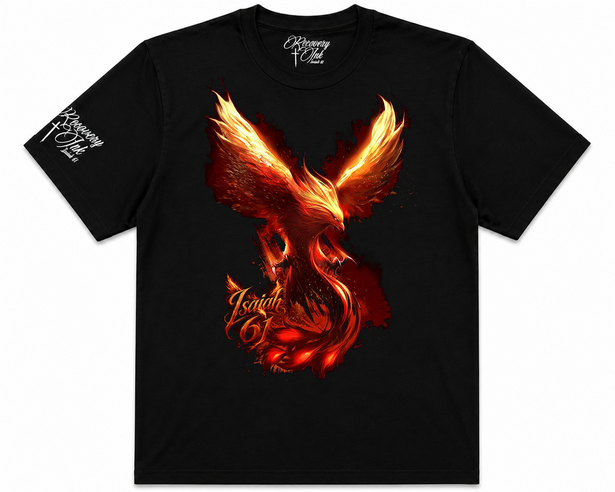 Recovery Ink™ Isaiah 61 Phoenix Premium Cotton Blend T-Shirt