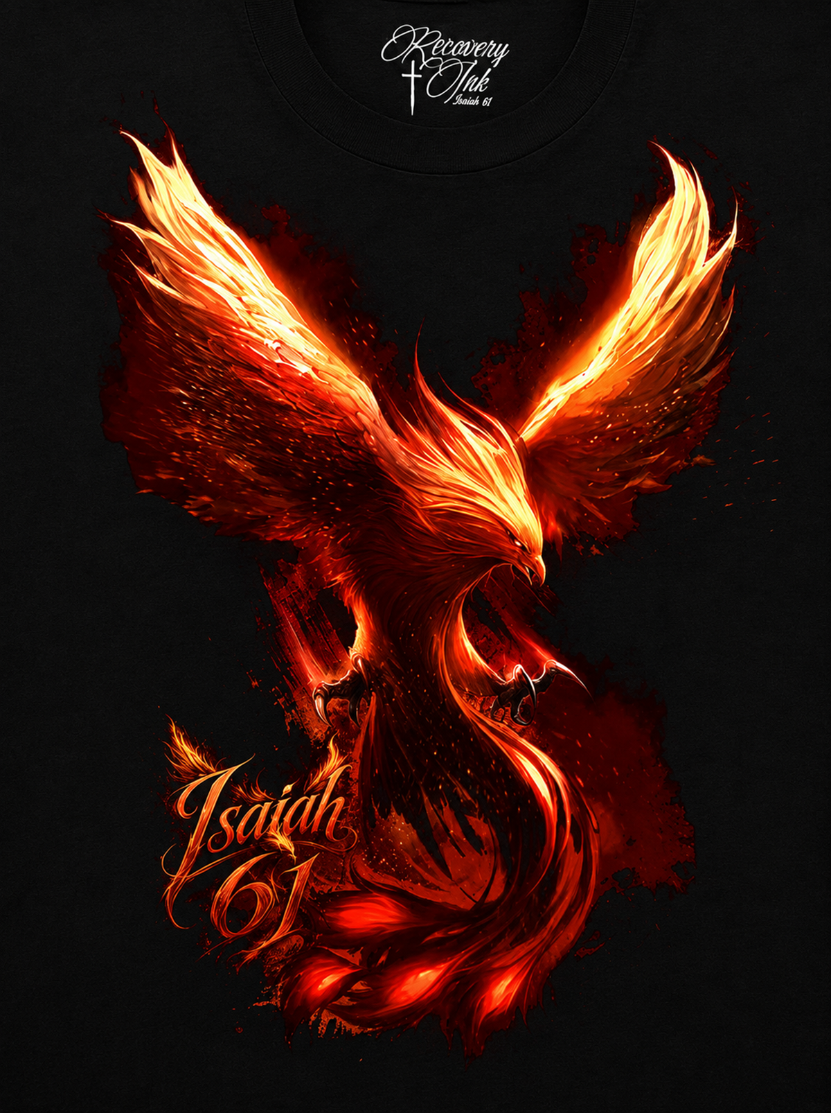 Recovery Ink™ Isaiah 61 Phoenix Premium Cotton Blend T-Shirt