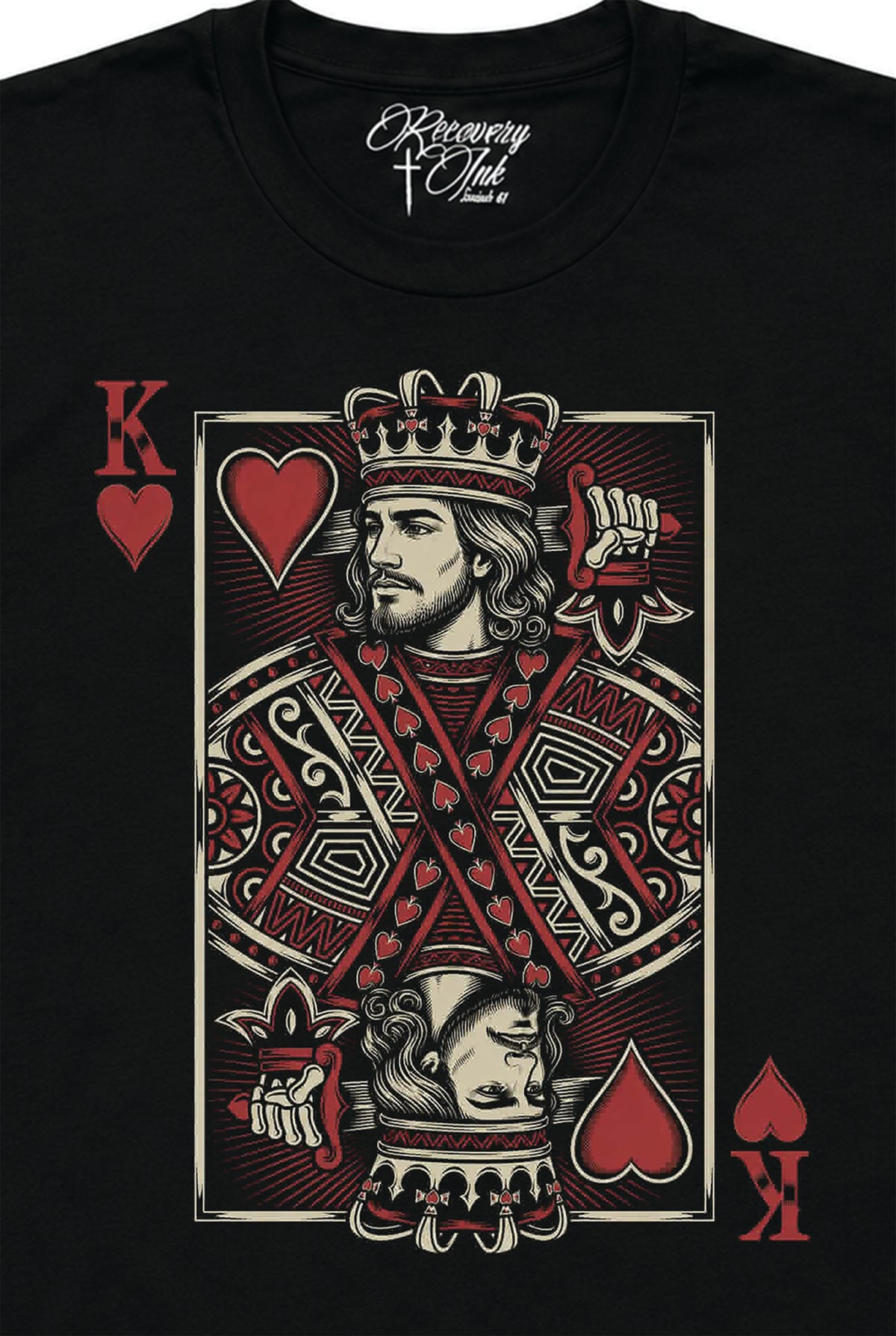 Recovery Ink™ King of Hearts Premium Cotton Blend T-Shirt