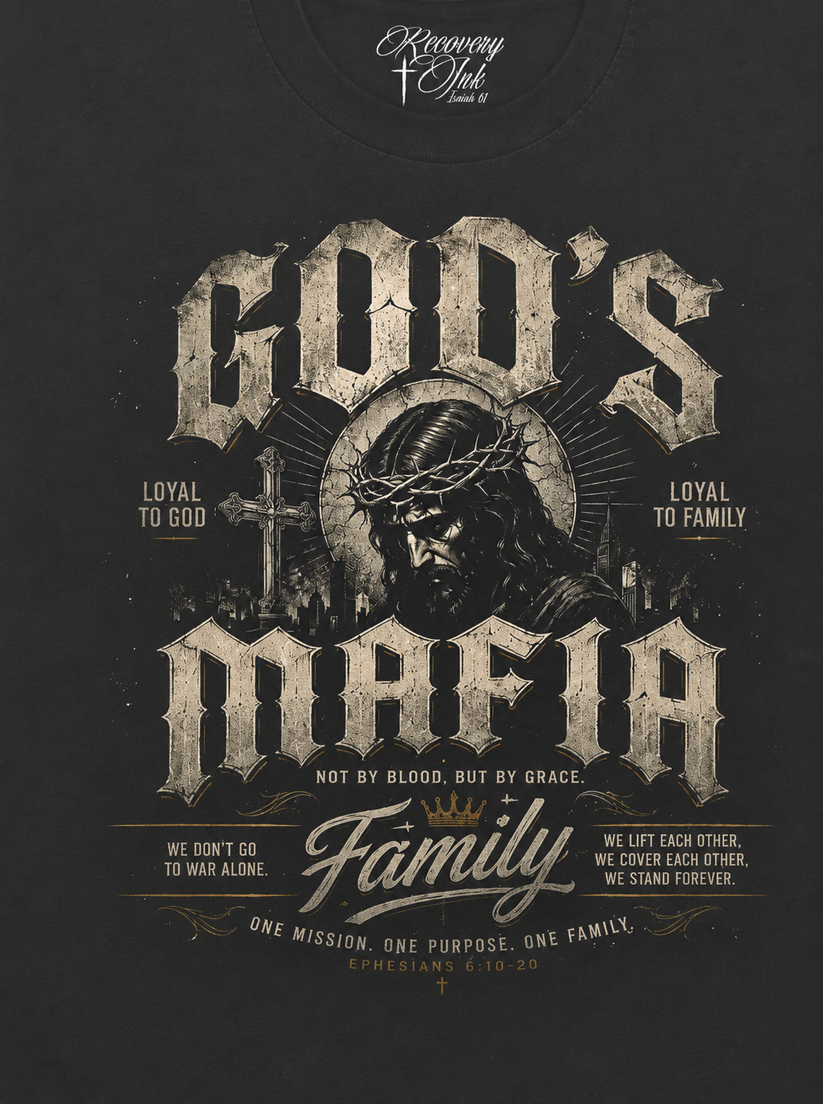 Recovery Ink™ God's Mafia Premium Cotton Blend T-Shirt