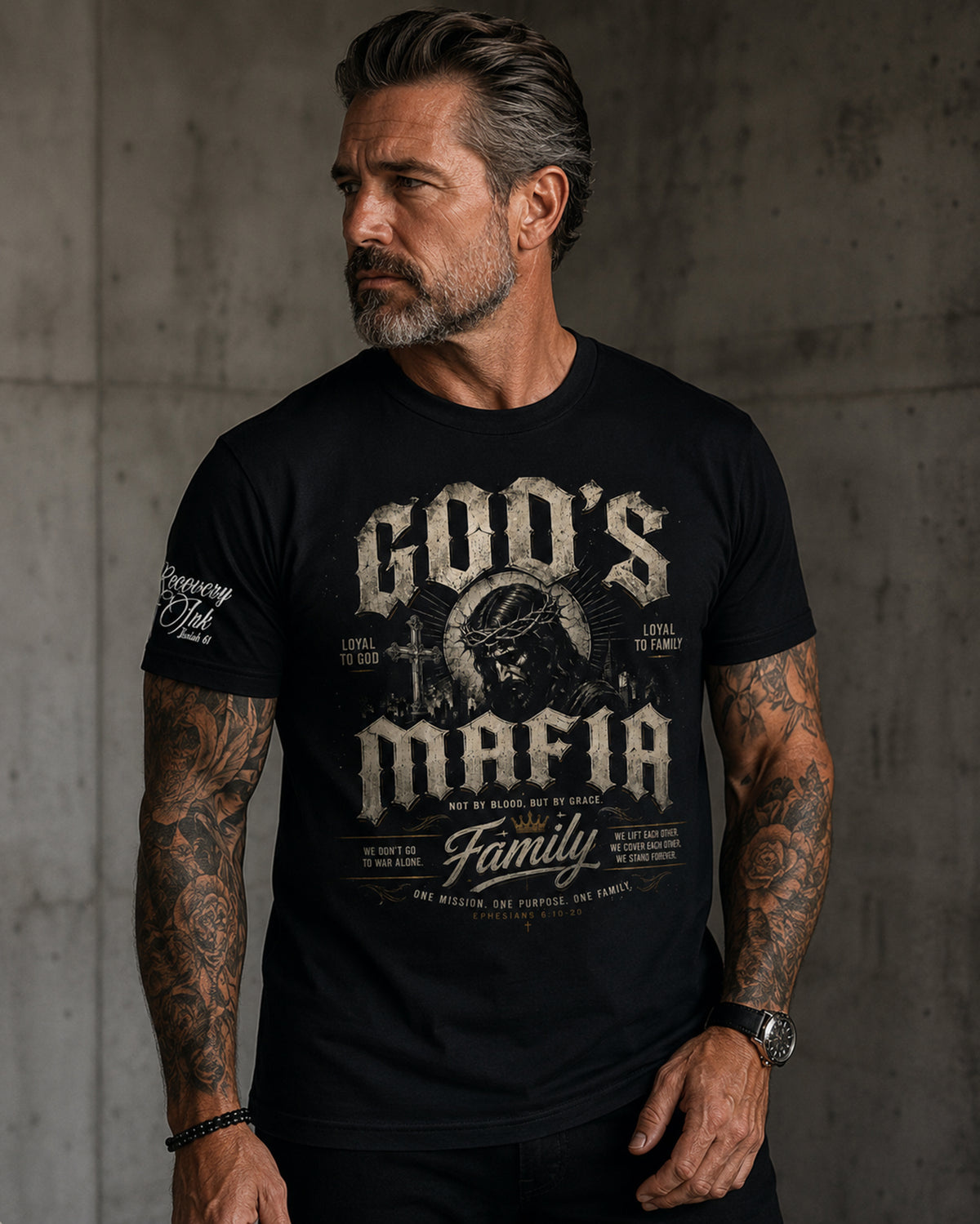 Recovery Ink™ God's Mafia Premium Cotton Blend T-Shirt