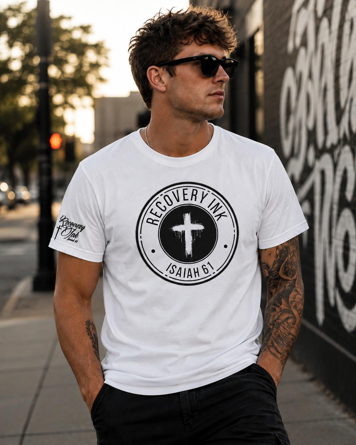 Recovery Ink™ Heritage Badge Premium Cotton Blend T-Shirt