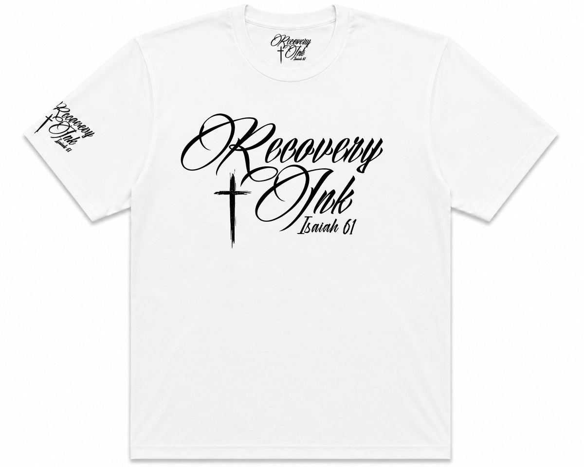 Recovery Ink™ Signature Series Premium Heavyweight T-Shirt – White